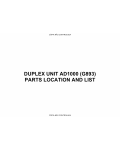 RICOH Options SR90b G893 DUPLEX-UNIT-AD1000 Parts Catalog PDF download