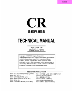 RISO CR 1610 1630 TECHNICAL Service Manual