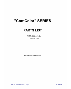 RISO ComColor Series Parts List Manual