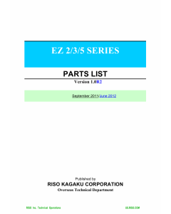 RISO EZ 200 220 300 370 390 570 590 Parts List Manual