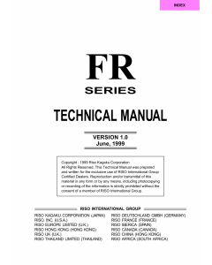RISO FR 2950 3950 TECHNICAL Service Manual