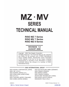 RISO MZ 770 790 970 990 MV-7690 TECHNICAL Service Manual