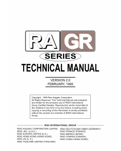 RISO RA 4200 4900 5900 GR 3750 2750 2710 1750 1700 TECHNICAL Service Manual