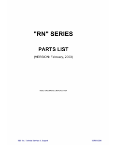 RISO RN 2000 2030 2050 2080 2100 2130 2150 2180 Parts List Manual