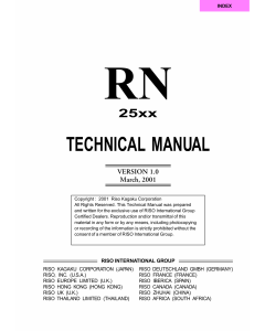 RISO RN 2500 TECHNICAL Service Manual