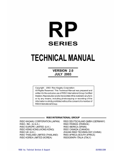 RISO RP 3100 3500 3590 3700 3790 TECHNICAL Service Manual
