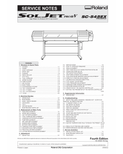 Roland SOLJET-Pro2V SC 545EX Service Notes Manual