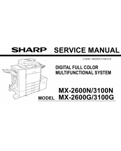 SHARP MX 2600 3100 N G Service Manual