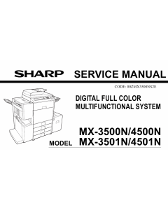SHARP MX 3500 3501 4500 4501 N Service Manual