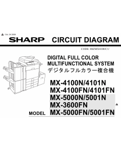 SHARP MX 3600 4100 4101 5000 5001 N-FN Circuit Diagrams