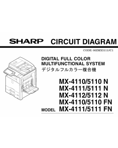 SHARP MX 4110 4111 4112 5110 5111 5112 N Circuit Diagrams