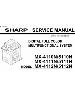 SHARP MX 4110 4111 4112 5110 5111 5112 N Service Manual