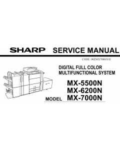 SHARP MX 5500 6200 7000 N Service Manual