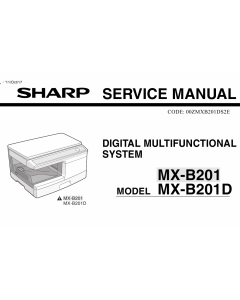SHARP MX B201 B201D Service Manual