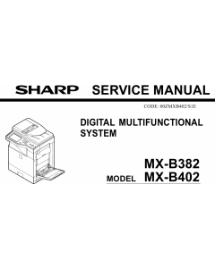 SHARP MX B382 B402 Service Manual