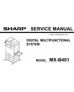 SHARP MX B401P Service Manual