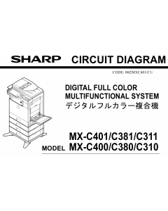 SHARP MX C310 C311 C380 C381 C400 C401 Circuit Diagrams