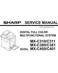 SHARP MX C310 C311 C380 C381 C400 C401 Service Manual