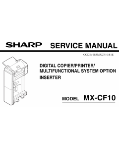 SHARP MX CF10 Service Manual