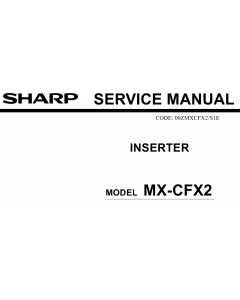 SHARP MX CFX2 Service Manual