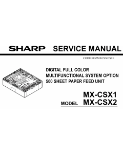 SHARP MX CSX1 CSX2 Service Manual