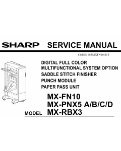 SHARP MX FN10 PNX5 RBX3 Service Manual