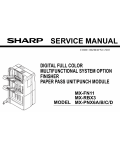 SHARP MX FN11 PNX6 RBX3 Service Manual