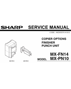 SHARP MX FN14 PN10 Service Manual
