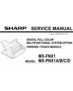 SHARP MX FNX1 PNX1 Service Manual