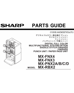 SHARP MX FNX3 FNX4 PNX2 RBX2 Parts Guide Manual