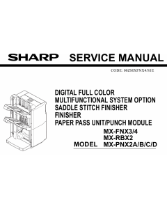 SHARP MX FNX3 FNX4 PNX2 RBX2 Service Manual