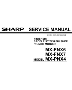 SHARP MX FNX6 FNX7 PNX4 Service Manual