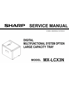 SHARP MX LCX3N Service Manual