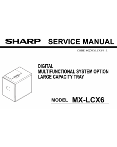 SHARP MX LCX6 Service Manual