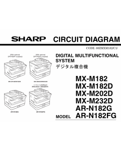 SHARP MX M182 182D 202D 232D ARN182G N182FG Circuit Diagrams