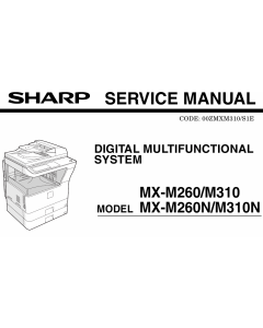 SHARP MX M260 M310 N Service Manual