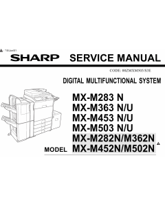 SHARP MX M282 M362 M452 M502 N Service Manual