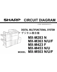 SHARP MX M283 M363 M453 M503 N U F Circuit Diagrams