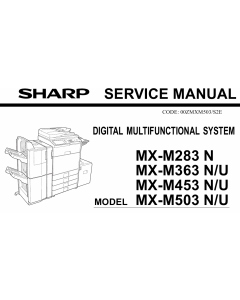 SHARP MX M283 M363 M453 M503 N U Service Manual