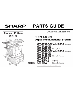 SHARP MX M350 M450 N U Parts Manual