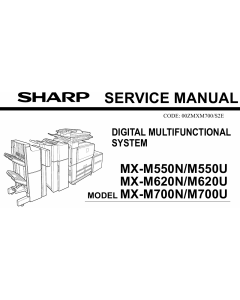 SHARP MX M550 M620 M700 N U Service Manual