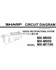 SHARP MX M850 M950 M1100 Circuit Diagrams