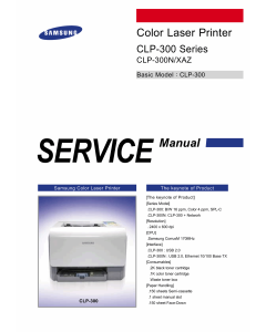 Samsung Color-Laser-Printer CLP-300 300N Parts and Service Manual
