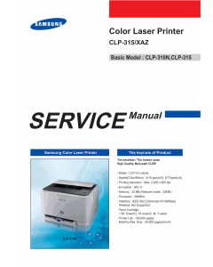 Samsung Color-Laser-Printer CLP-315 Parts and Service Manual