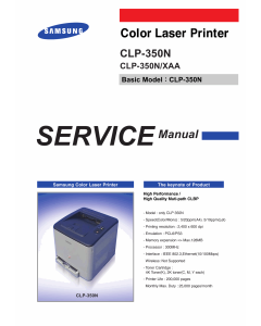Samsung Color-Laser-Printer CLP-350N Parts and Service Manual