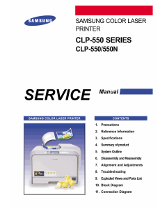 Samsung Color-Laser-Printer CLP-550 550N Parts and Service Manual