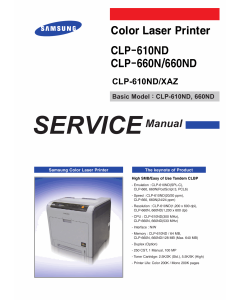 Samsung Color-Laser-Printer CLP-610ND 660N 660ND Parts and Service Manual