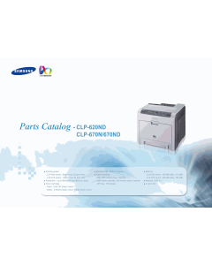 Samsung Color-Laser-Printer CLP-620ND 670N 670ND Parts Manual