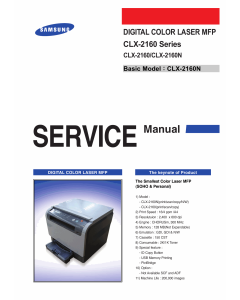 Samsung Digital-Color-Laser-MFP CLX-2160 2160N Parts and Service