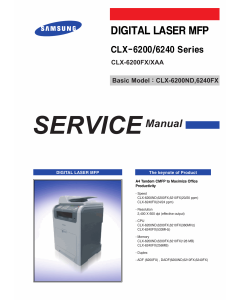 Samsung Digital-Laser-MFP CLX-6200 6200FX 6240 Parts and Service Manual